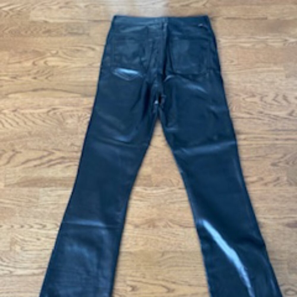 Mother The Insider Ankle Faux Leather Pants Wax On, Wax Off Size 25